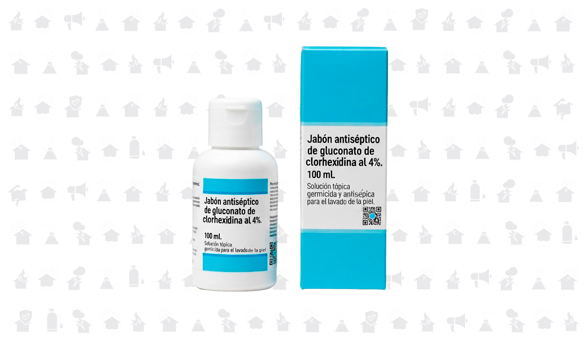 Jabón antiséptico de gluconato de clorhexidina al 4%