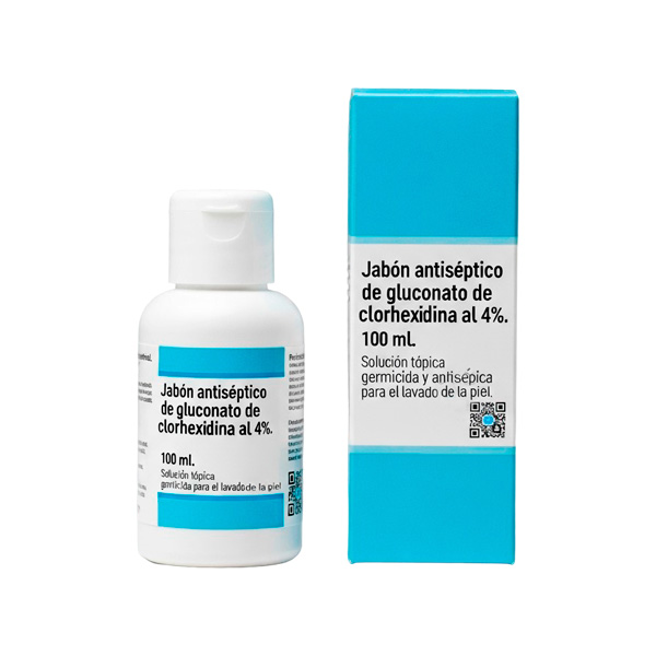 Jabón antiséptico de gluconato de clorhexidina al 4%